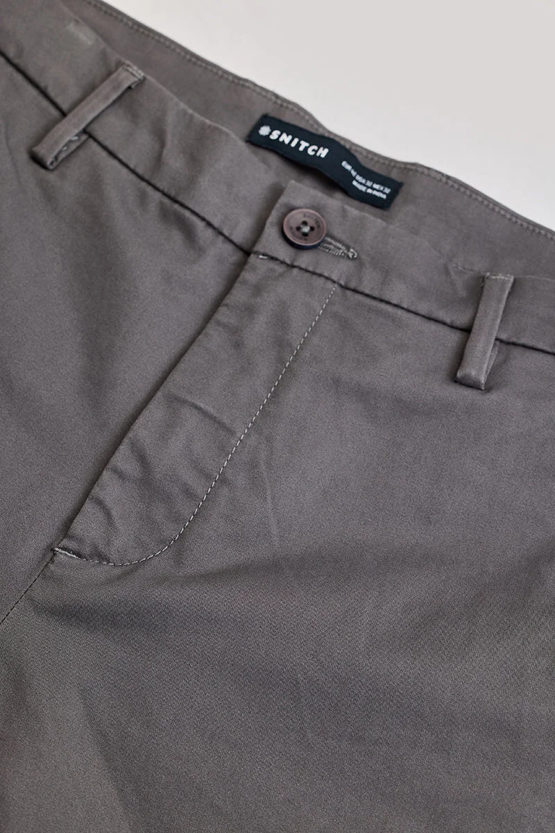 سنيتش Dark Grey Slim Fit Trousers
